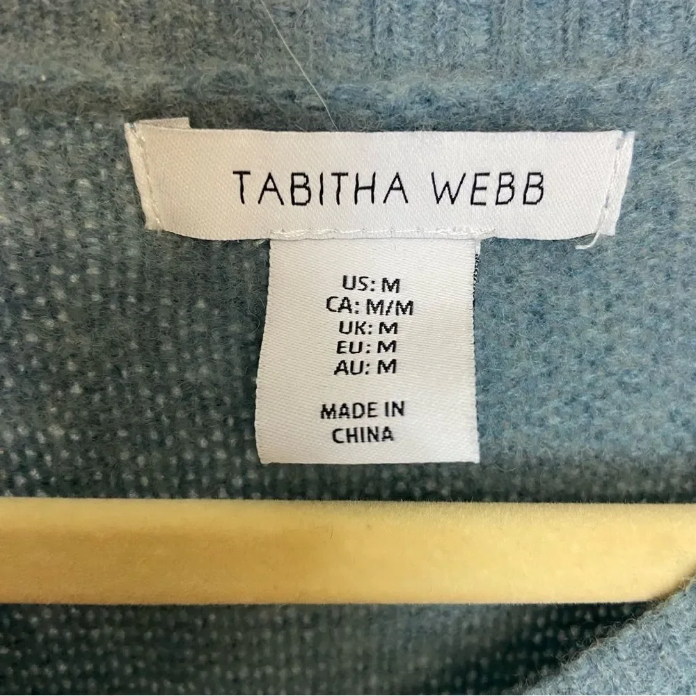 Tabitha Webb baby blue knit cardigan size M